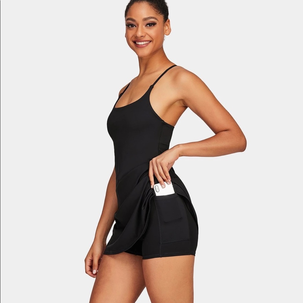 Athletic dress with built in shorts